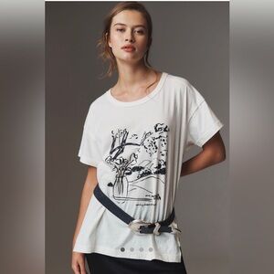 Morning views graphic tee Anthro 100% Cotton. Size M